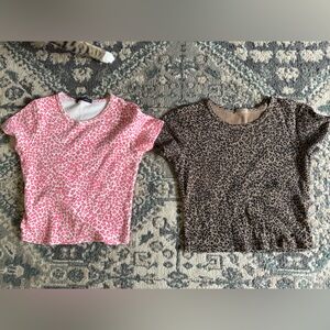 John galt Brandy Melville Leopard Print Tops - Pink & Brown XS/S